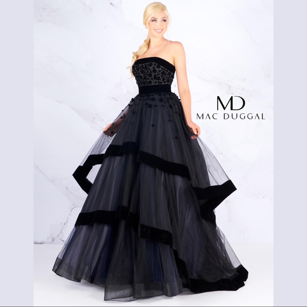 Mac Duggal Black Ballgown
